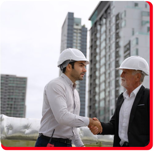 Engineers shaking hands on a restoration project in Toronto Ontario